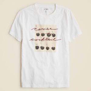 J. Crew Women’s Relaxed-fit "Cerise cocktail" T-shirt broken-in jersey Size XS